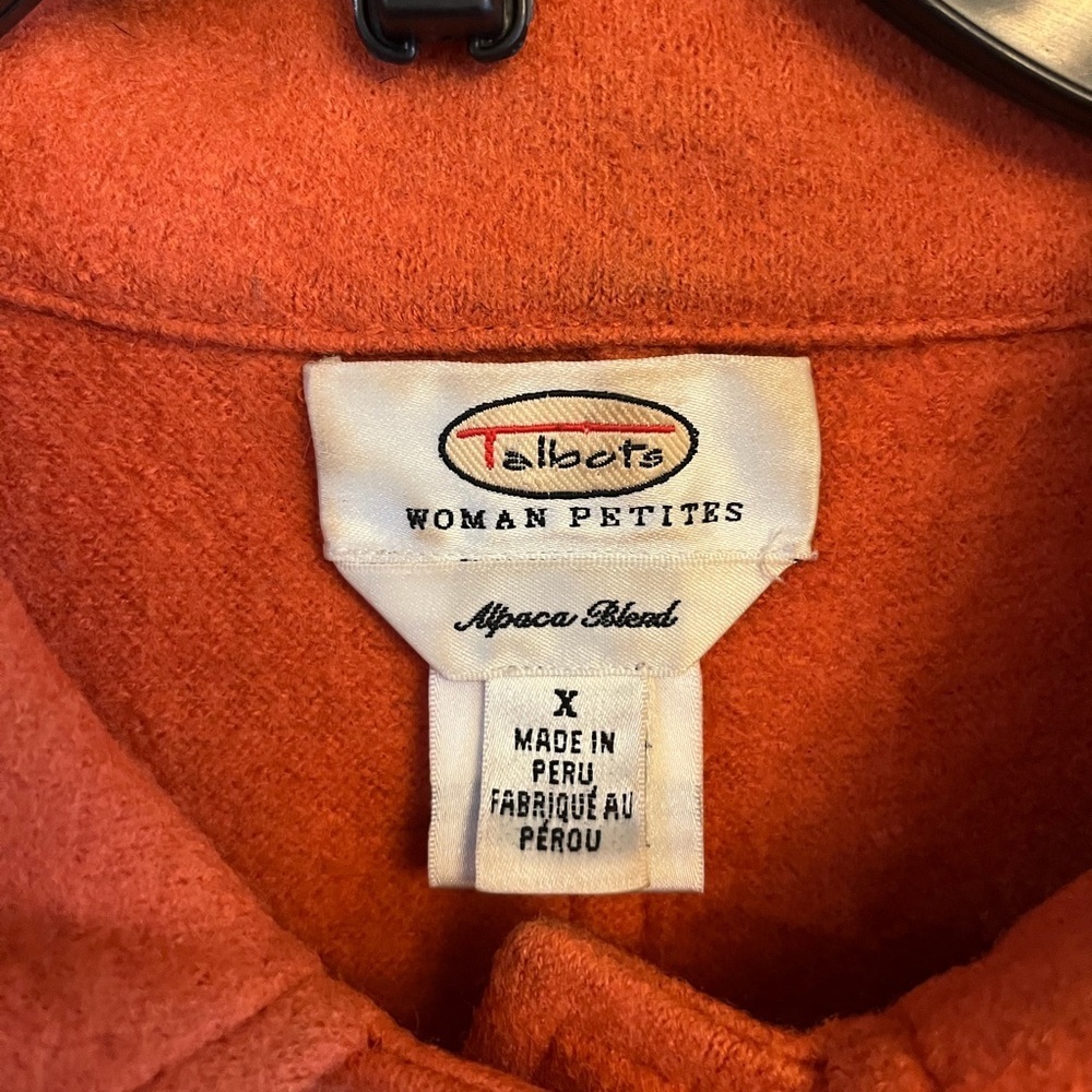 Vintage Talbots Wool & Alpha Orange Women's Pea Coat - Picture 2 of 11